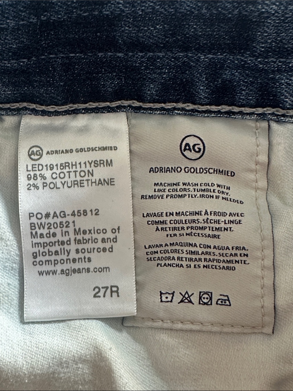 Ag Adriano Goldschmied Womens Becke Denim Shorts Raw Hem Size 27 Coadtal Cowgirl - Picture 9 of 10